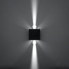  Black wall lamp Sollux LightingWall lamp LUCA black LED IP54