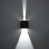Wall lamp LUCA black LED IP54 for bedroom lighting