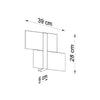 LED lights in Scandinavian style Sollux Lighting Wall Lamp MASSIMO Chrom