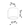Cylinder-shaped wall lights for living room Sollux Lighting Wall lamp ORBIS 1 anthracite