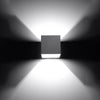 Modern wall lights Sollux Lighting Wall Lamp QUAD 1 Grey