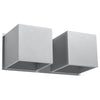 Led lights for bedroom – Sollux Lighting  Wall lamp QUAD 2 grey