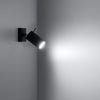 Sollux Lighting Wall Lamp RING Black modern wall fixtures for living room
