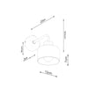 Matte black wall mounted light Sollux Lighting SAVAR 1 for bedrooms
