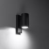 Contemporary Sollux Lighting UTTI black wall fixture
