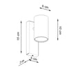 Modern Sollux Lighting UTTI wall lamp in white for living room