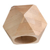 Natural wood wall lamp with geometric design
