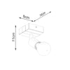 Stylish wall light fixture: Sollux Lighting Wall lamp ZUCA black