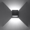Contemporary light on the wall Sollux Lighting Wall Lamp QUAD 1 Black