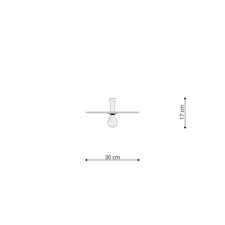 Sollux Lighting Wall Lamp / Ceiling Lamp SIRKEL 30 Black