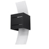 Elegant Sollux Lighting Loreto Black wall light