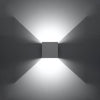 Elegant lighting Sollux Lighting Wall lamp LUCA white LED IP54