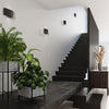 Wall lamp MAGNUS black Blends with sharp-edged or contemporary furniture