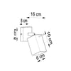 Adjustable Sollux Lighting Wall Lamp MERIDA White