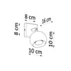 Home accessories wall lamp OCULARE white