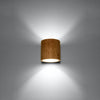Wall lamp ORBIS natural wood  for bedroom