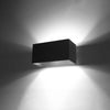 Minimalist light on the wall Sollux Lighting Wall lamp QUAD MAXI black