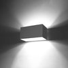 Minimalist light on the wall Sollux Lighting  Wall lamp QUAD MAXI grey