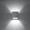 Light on the wall led lights Sollux Lighting Wall lamp QUAD concrete