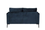 Navy Wren 2 Seater Sofa with black powder-coated legs