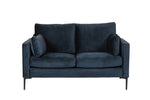 Stylish Wren 2 Seater Sofa Navy in woven textured fabric