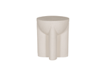 White Round Xia Lamp Table with rustic charm and modern style