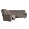 Ash-colored fabric sofa for corner living spaces
