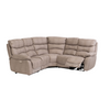 Comfortable corner suite with cushioned headrests and bucket seats
