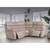 Modern corner sofa with electric recliner and console
