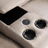 Stylish fabric sofa for corner with USB charging
