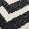 Scatterbox Cushion Zephyr Charcoal Cream close view picture of the cushion color shades