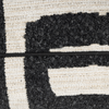 Scatterbox Cushion Zephyr Charcoal Cream close view picture of the zipper