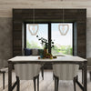 Sleek white pendant ceiling light for geometric spaces Pendant lamp TRES white