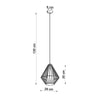 Sollux Lighting DEMI Black pendant lamp with decorative steel frame