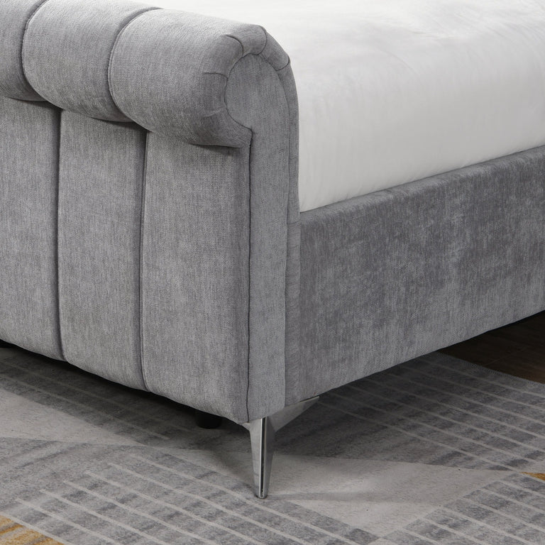 Kyle Double Bed with Storage Grey