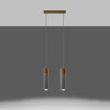 Grey pendant light fixture for kitchen island with modern design Pendant lamp ZANE 2 grey