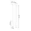 Elegant pendant ceiling light for kitchen or dining areas Pendant lamp ZANE 2 grey