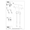 Concrete and wood pendant lighting for kitchen islands Pendant lamp ZANE 2 grey