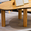 Ray Coffee Table Ginger Teak close view picture of the table ribbed legs