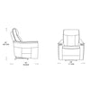 Detail shot of the comfortable cushioning and ergonomic design of the Asti Electric Lift Chair, providing ultimate relaxation for the user.