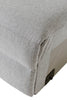 Comfortable grey armless sectional for small spaces.
