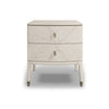 Modern Design Bedroom Lockers - Diletta Bedside Table 2 Drawer Stone