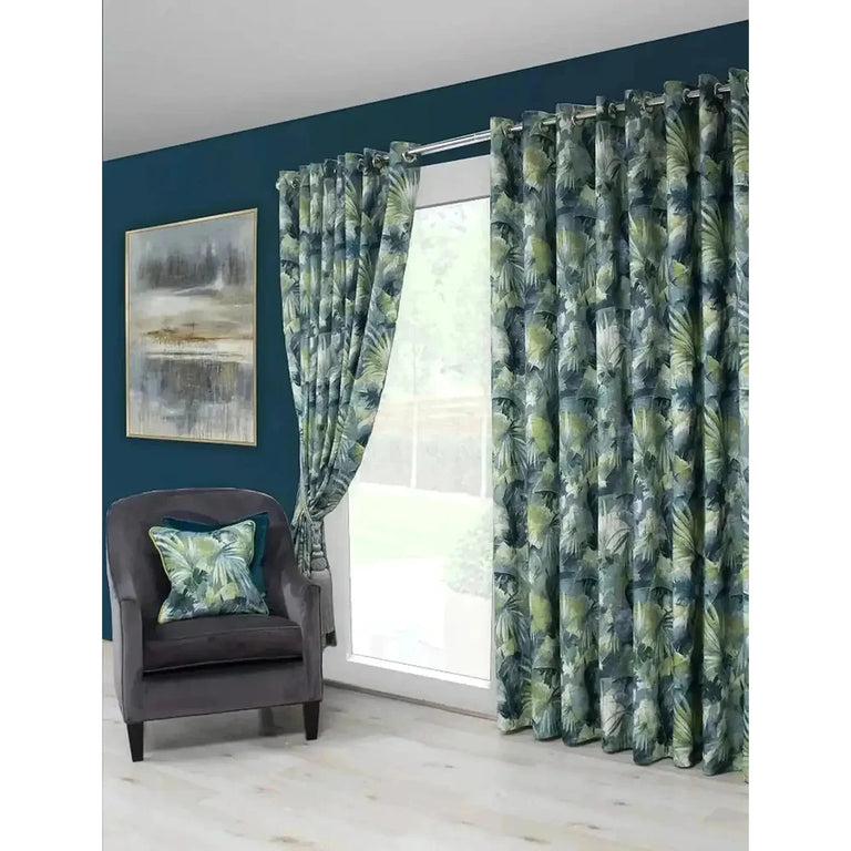 Scatterbox Aria Eyelet Curtains Green/Teal