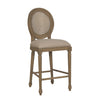 Sofia Rattan Balloon Back Counter Stool Smoked Oak wooden bar stool