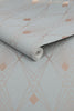 Stylish Deco Geometric Grey wallpaper with metallic finish