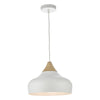 Gaucho Pendant Matt White and Natural Wood picture on the white background