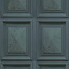 Marble Wood Panel Dark Teal Wallpaper