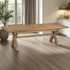 Ardara Cross Leg Extending Table 2m in medium oak