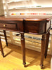 Fluted Leg Mahogany Console Table