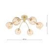 Izzy Semi Flush Champagne